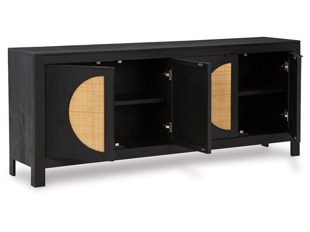 Cliffiings Accent Cabinet A4000575 in Black/Natural
