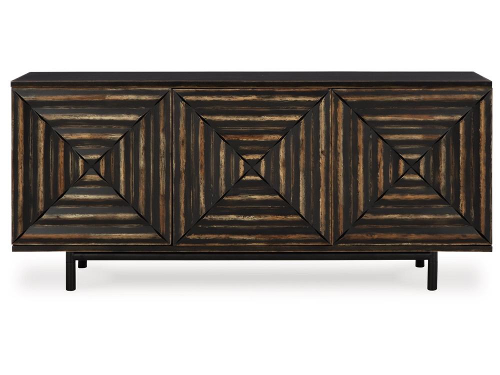 Fair Ridge Accent Cabinet A4000573 in Distressed Black