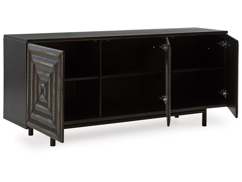 Fair Ridge Accent Cabinet A4000573 in Distressed Black