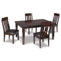 Haddigan Dining Table and 4 Chairs Dark Brown