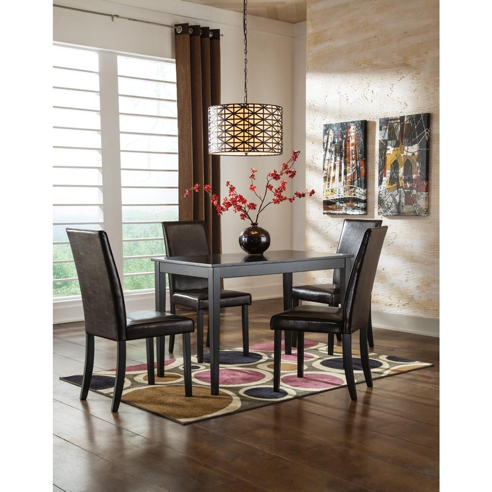 Kimonte Dining Table and 4 Chairs Dark Brown