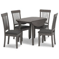 Shullden Dining Table and 4 Chairs Gray