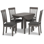 Shullden Dining Table and 4 Chairs Gray