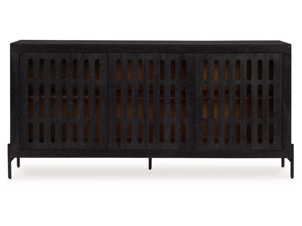 Vallisburg Accent Cabinet A4000644 in Black/Natural