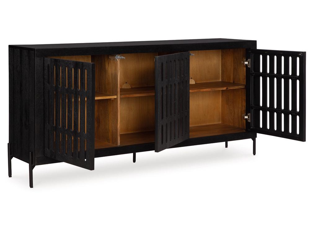 Vallisburg Accent Cabinet A4000644 in Black/Natural