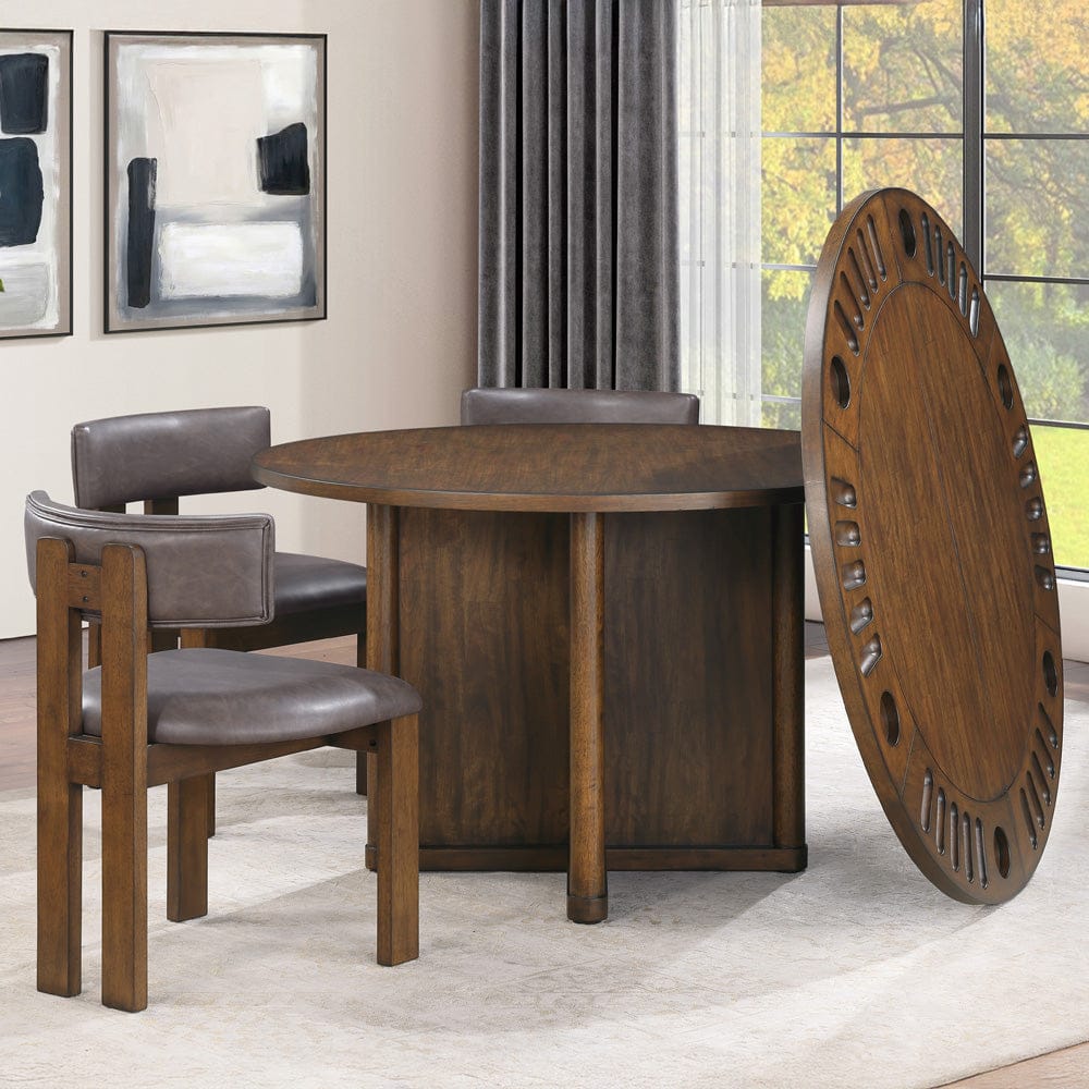 Cambridge 6-Piece Game Dining Set Brown CBR500-GT-D6PC