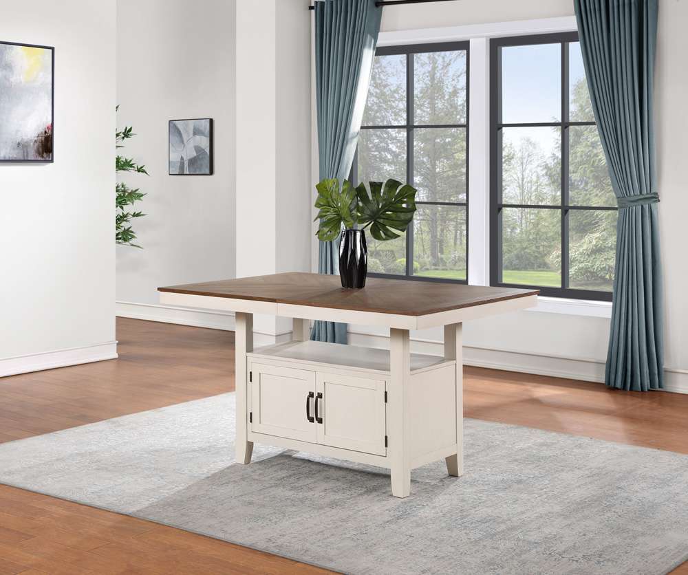 Hyland Counter Table with 20-inch Leaf HY500PTB in Brown