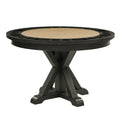 Rylie 48in Dining Table with Game Top Black RL500K-DB-TT-GT