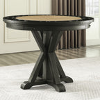 Rylie 48in Dining Table with Game Top Black RL500K-DB-TT-GT