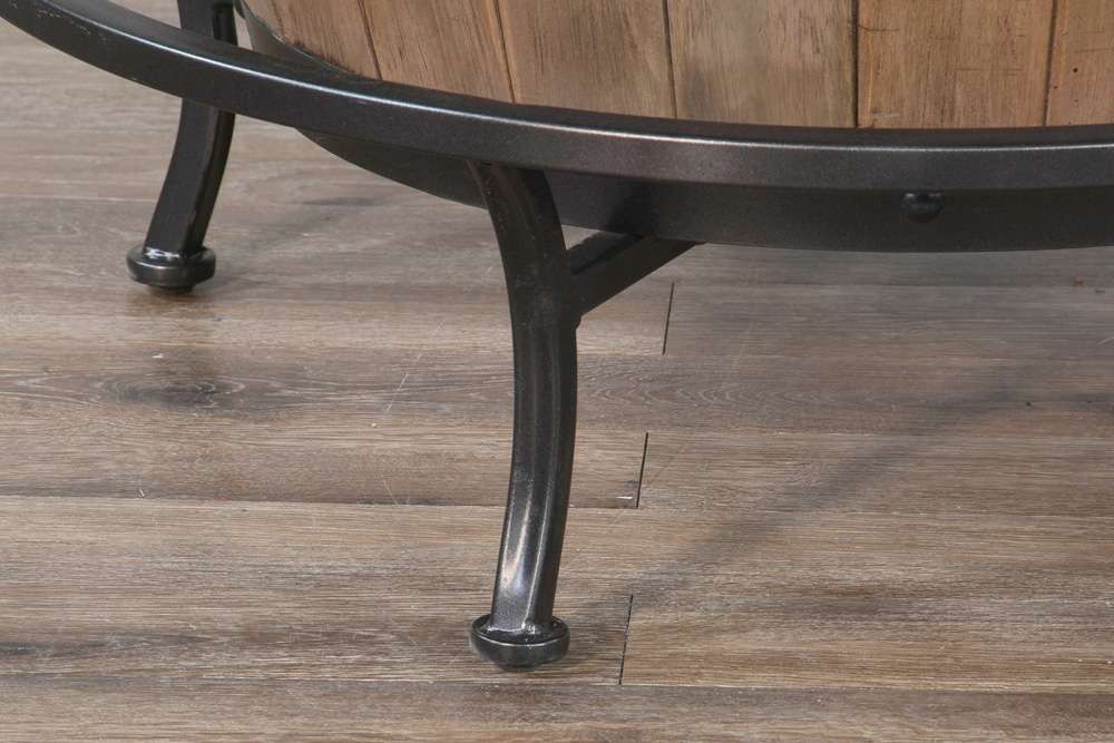 Doe Valley Round Pub Table with Wine Barrel Base Buckskin 1038BU