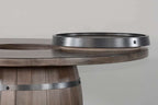Doe Valley Round Pub Table with Wine Barrel Base Buckskin 1038BU