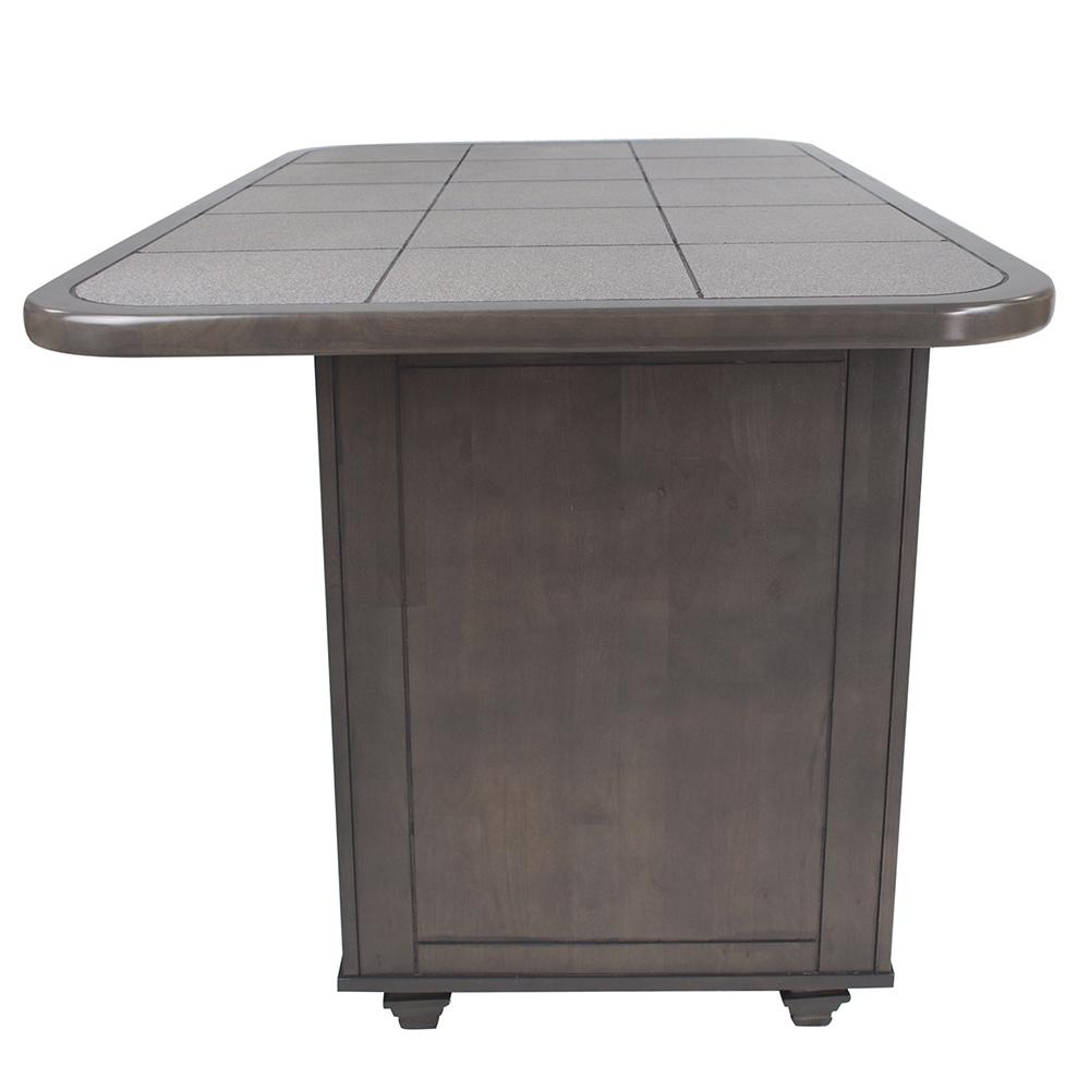 Shades of Gray 3-Piece Kitchen Island Set CY-KIT2-B200-AG3P in Weathered Gray