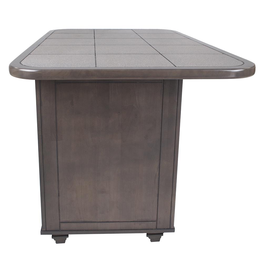 Shades of Gray 3-Piece Kitchen Island Set CY-KIT2-B200-AG3P in Weathered Gray