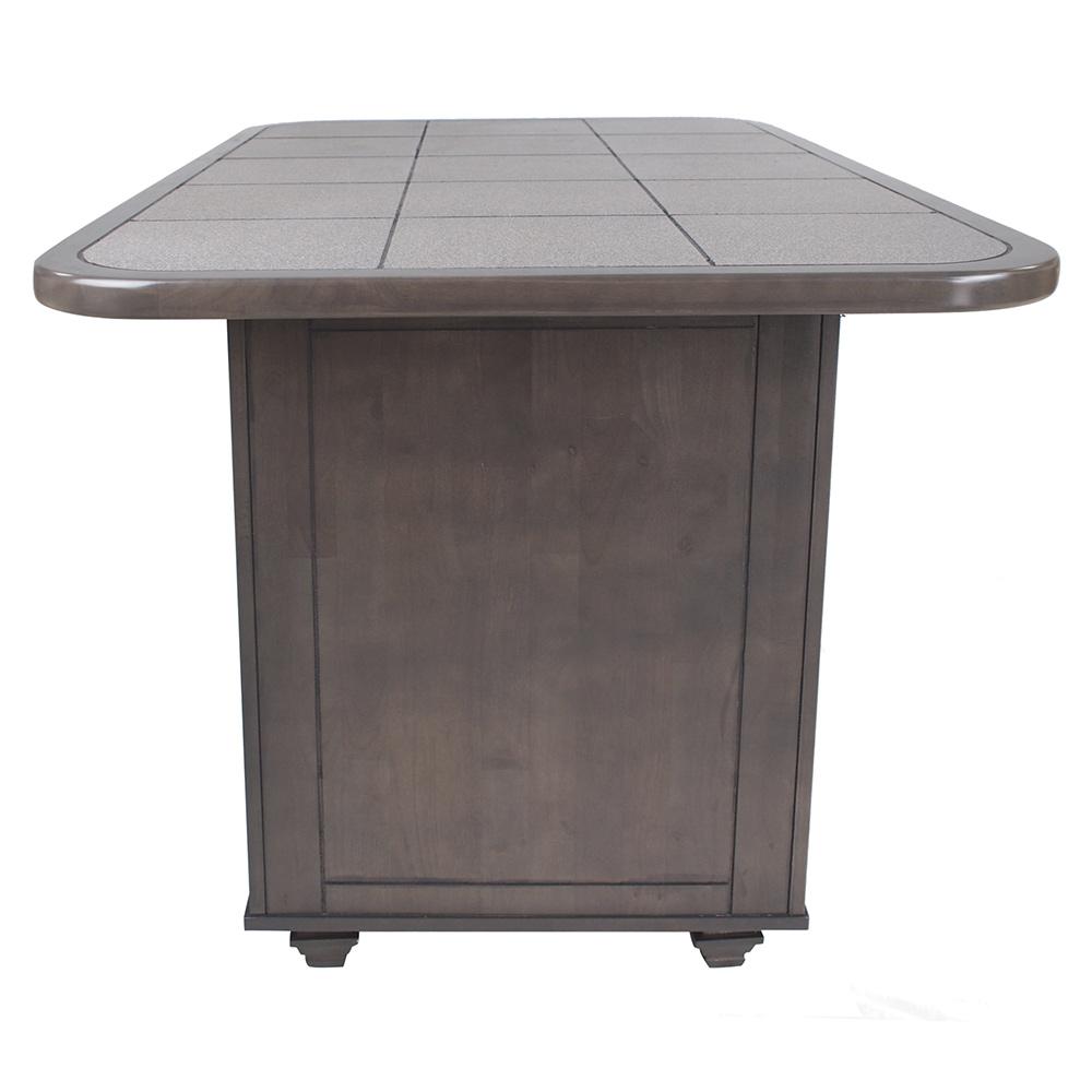 Shades of Gray 3-Piece Kitchen Island Set CY-KIT2-B200-AG3P in Weathered Gray
