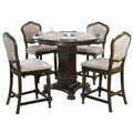 Vegas 42in 5 Piece Counter Height Game Table Set Distressed Gray CR-87711-TCB-5P