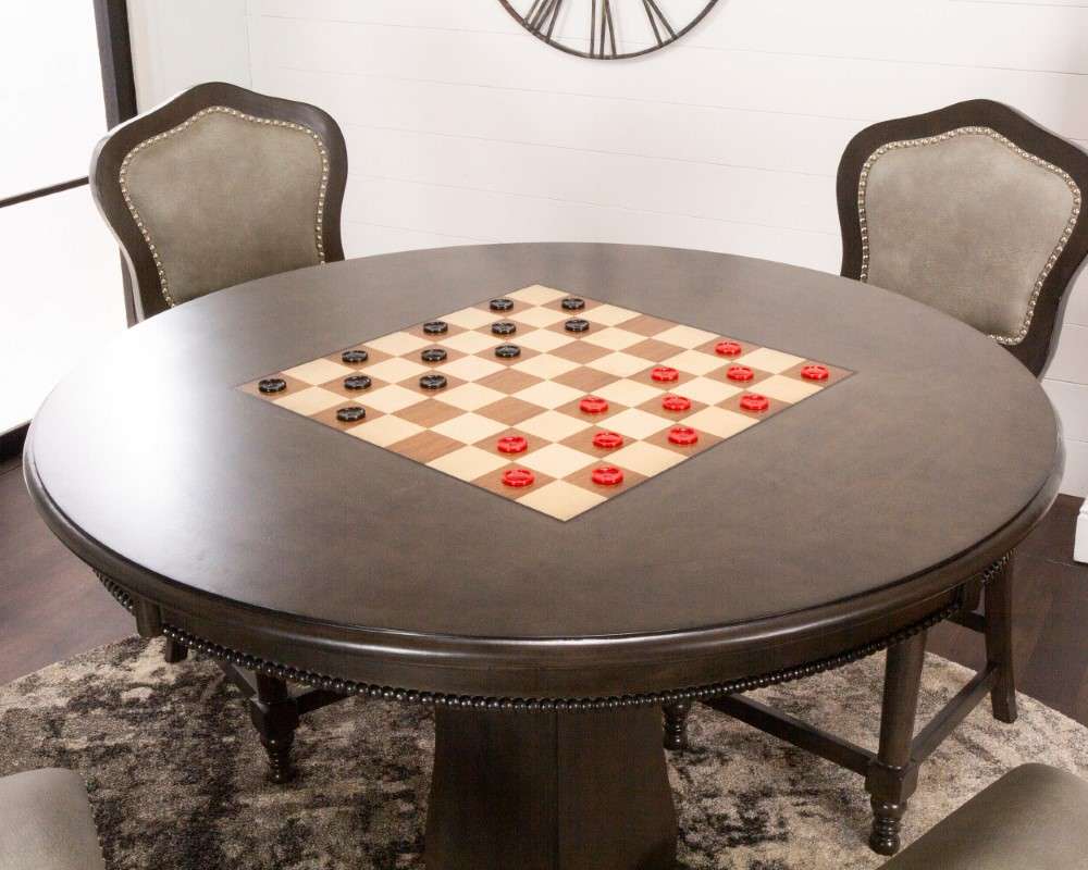 Vegas 42in 5 Piece Counter Height Game Table Set Distressed Gray CR-87711-TCB-5P