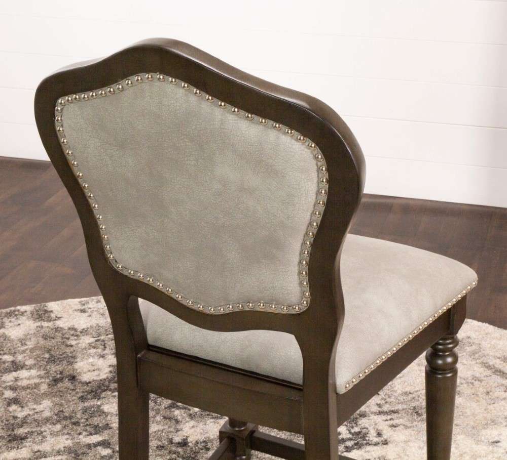 Vegas 42in 5 Piece Counter Height Game Table Set Distressed Gray CR-87711-TCB-5P