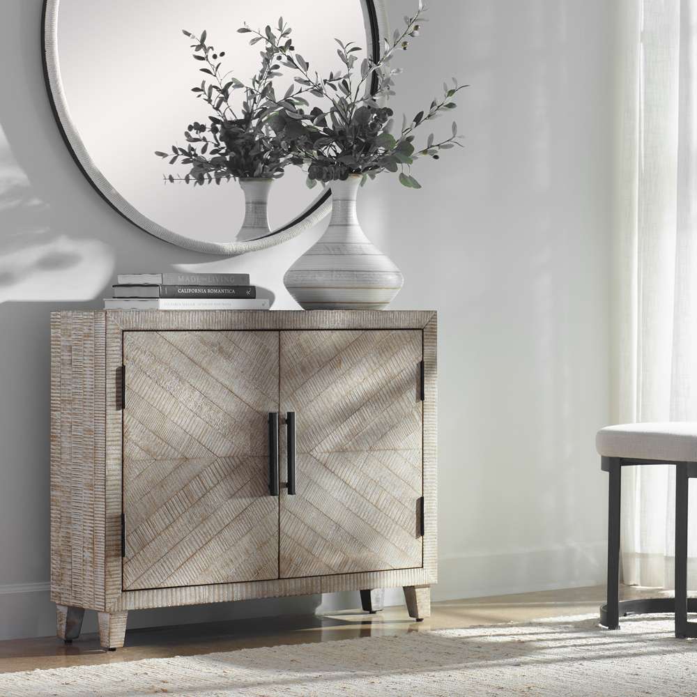 Adalind Accent Cabinet 24873 in White Washed