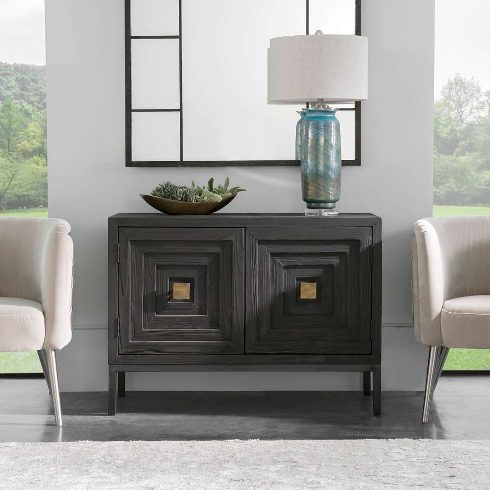 Aiken 2 Door Cabinet 24916 in Dark Ebony
