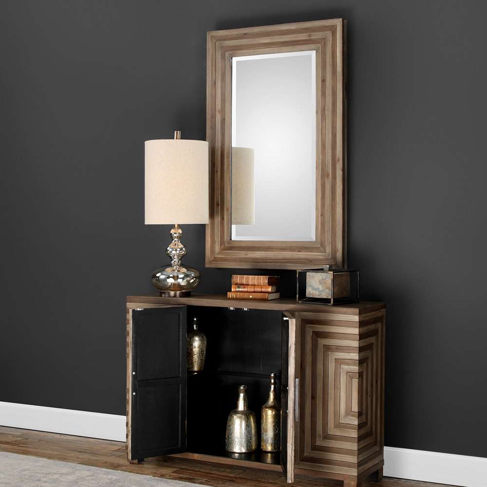 Layton Geometric Console Cabinet 24773 in Two-Toned