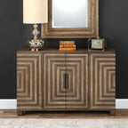 Layton Geometric Console Cabinet 24773 in Two-Toned